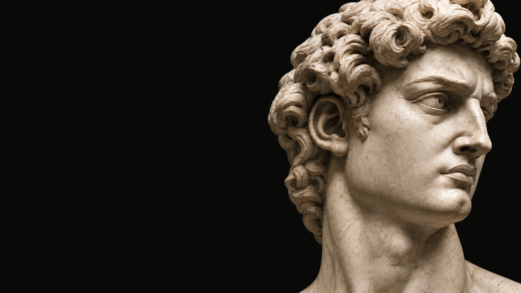 David de Miguel Ángel, estudio de rostro y mármol